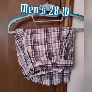 Kirra, Shorts, Plaid Brown/Blue/Green/White, 28" Waist